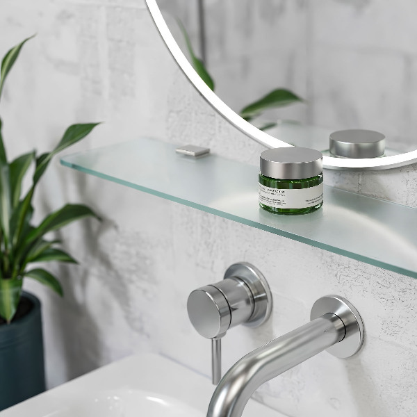 Półka pod lustro półprzezroczysta o wymiarach 100 x 13 cm