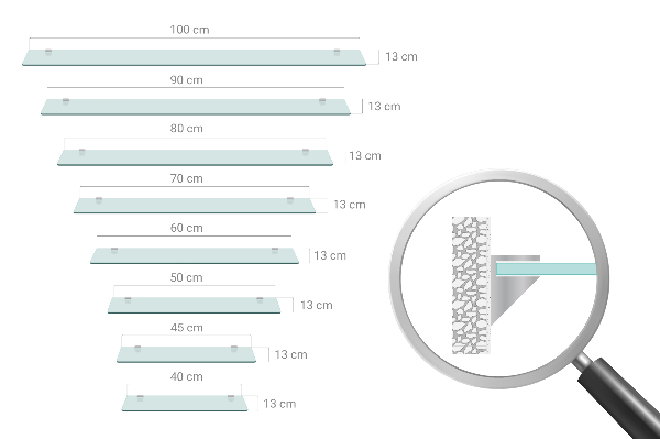 Półka do łazienki 40x13 cm