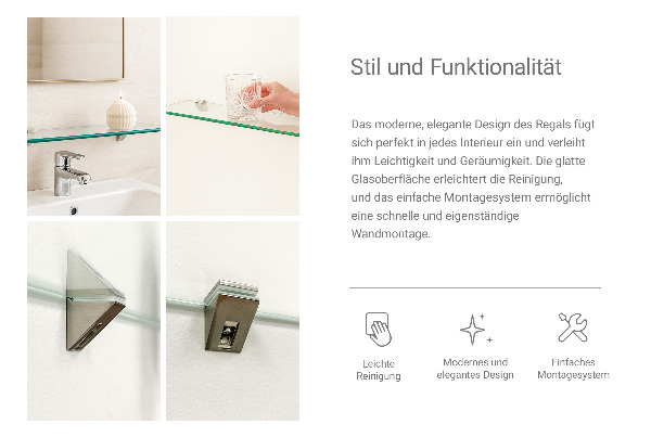 Półka do łazienki 60x13 cm