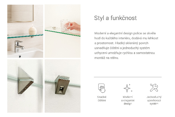 Półka do łazienki 90x13 cm