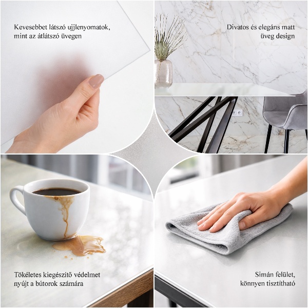 Blat do stolika okrągły półprzezroczysty