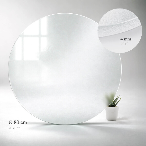 Blat do stolika okrągły półprzezroczysty