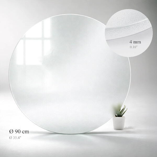 Blat do stolika okrągły półprzezroczysty