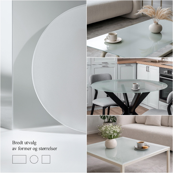 Blat do stolika okrągły półprzezroczysty