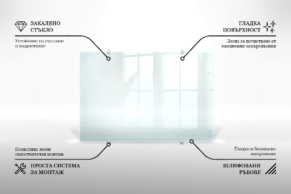 Transparentny panel do kuchni 100x30 cm