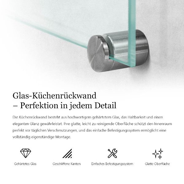 Transparentny panel do kuchni 100x30 cm