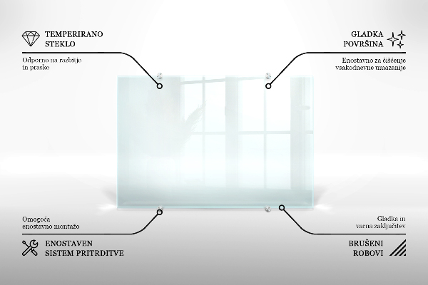 Transparentny panel do kuchni 100x30 cm