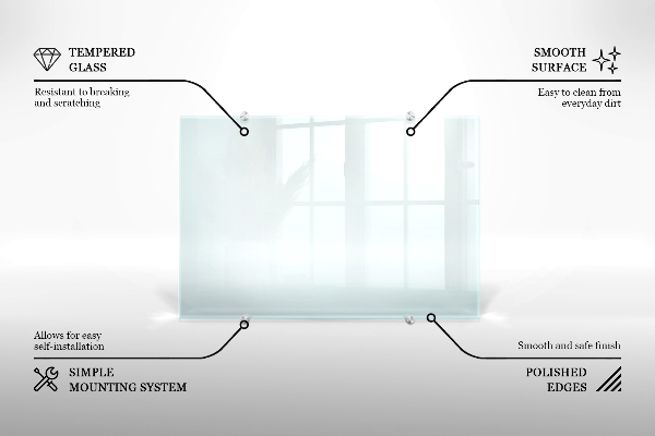 Transparentny panel do kuchni 100x30 cm