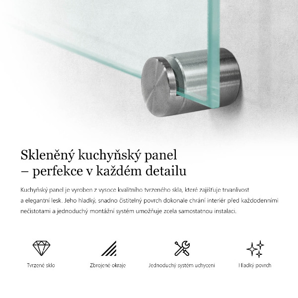 Szkło do kuchni na ścianę transparentne 100x70 cm