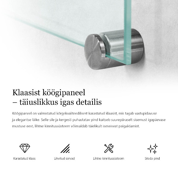 Transparentne szkło na ścianę do kuchni 120x60 cm