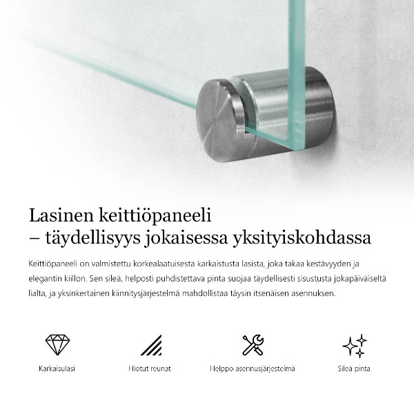 Panel szklany do kuchni transparentny 60x40 cm