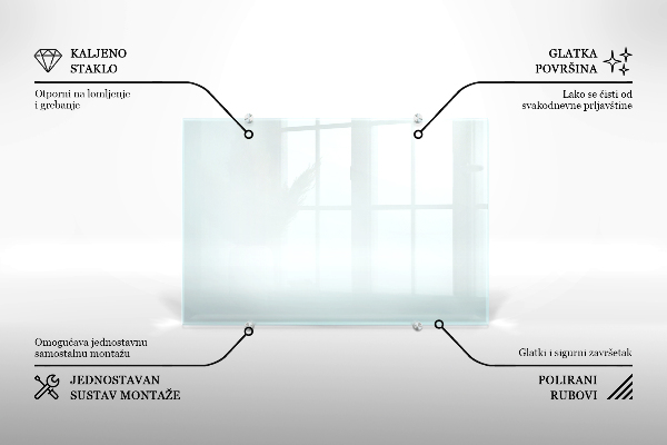 Panel szklany do kuchni transparentny 60x40 cm