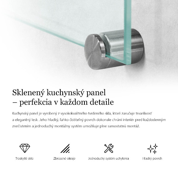 Panel szklany do kuchni transparentny 60x40 cm