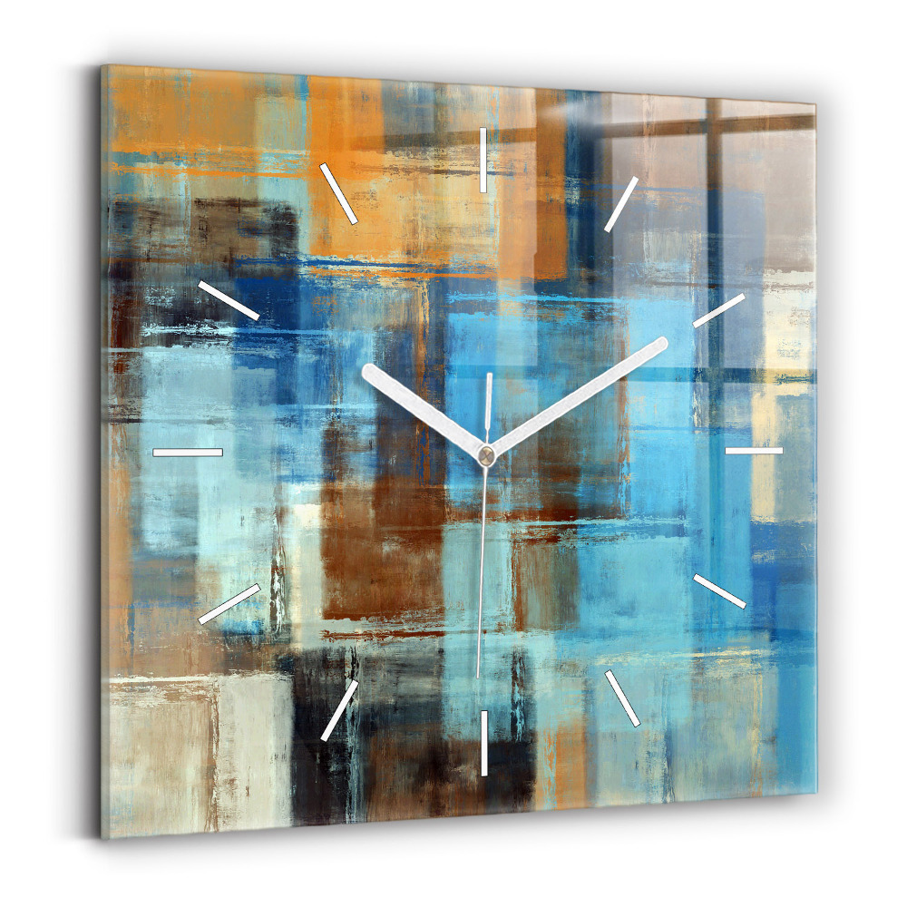 Zegar szklany 30x30 Kolorowe abstrakcyjne tło 