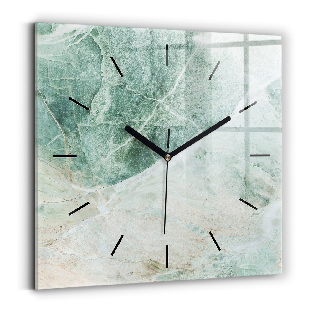 Zegar szklany 30x30 Marmurowa tekstura 