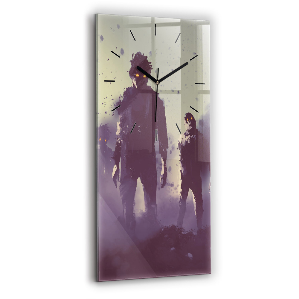 Zegar szklany 30x60 Nocne zombie na Halloween 