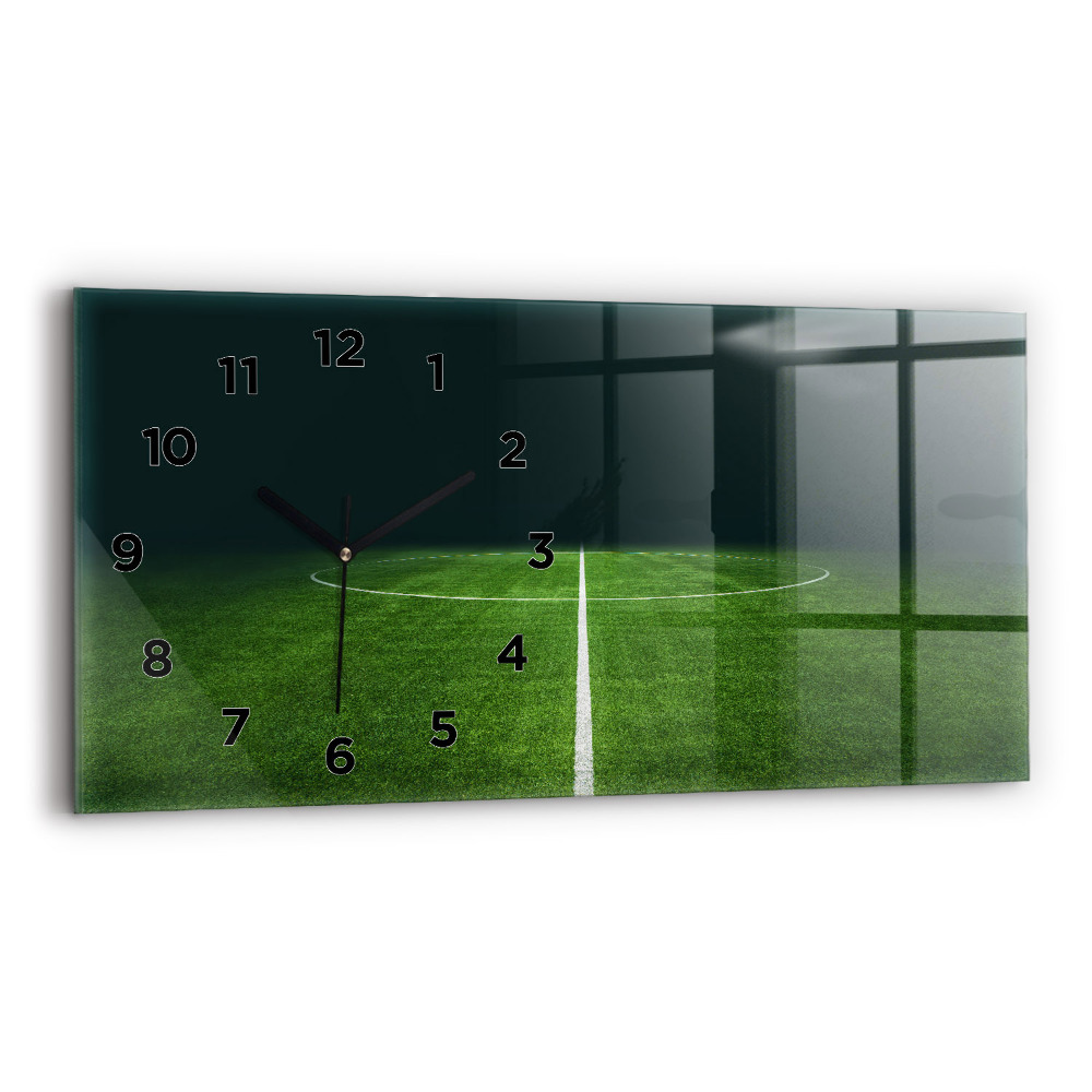 Zegar szklany 60x30 Stadion piłkarski 
