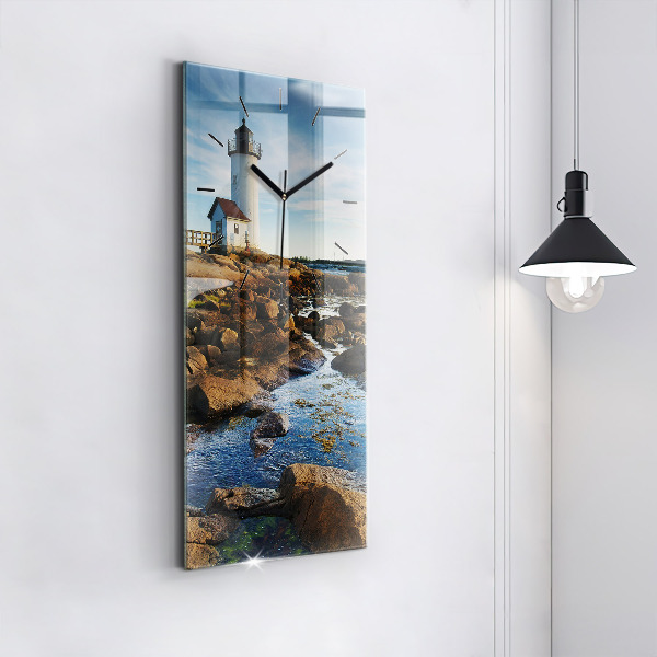 Zegar szklany pionowy Latarnia morska Annisquam