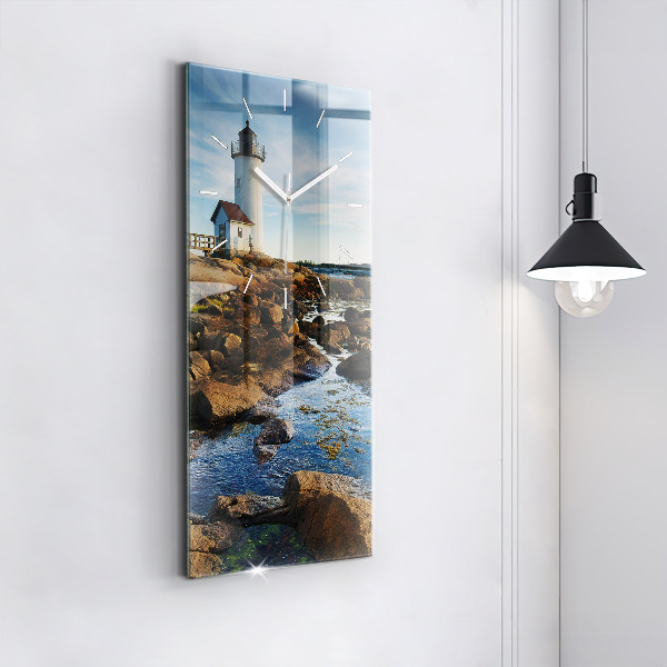 Zegar szklany pionowy Latarnia morska Annisquam