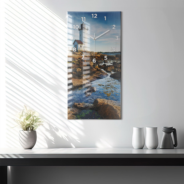 Zegar szklany pionowy Latarnia morska Annisquam