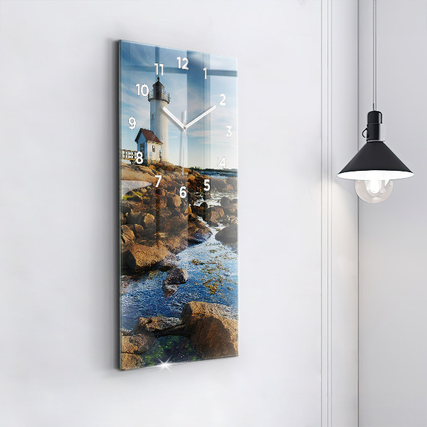 Zegar szklany pionowy Latarnia morska Annisquam