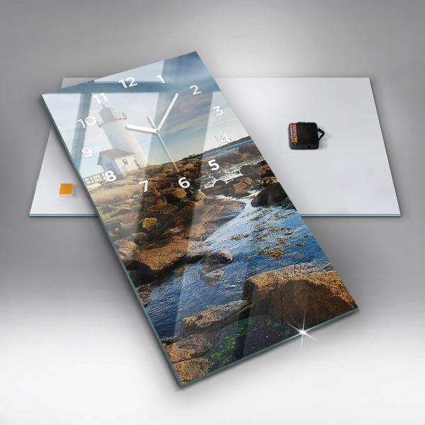 Zegar szklany pionowy Latarnia morska Annisquam