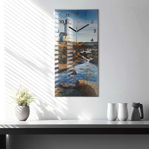 Zegar szklany pionowy Latarnia morska Annisquam