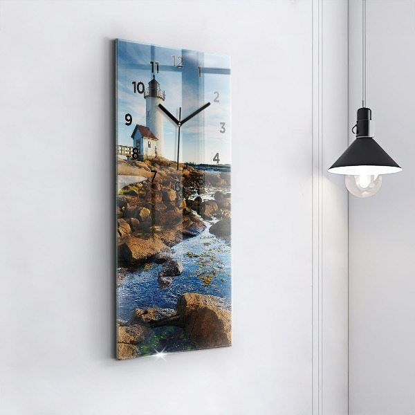 Zegar szklany pionowy Latarnia morska Annisquam