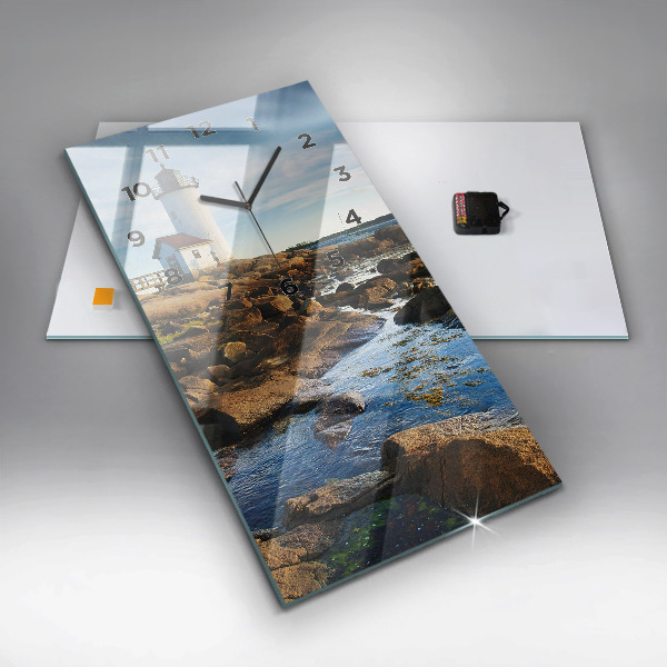 Zegar szklany pionowy Latarnia morska Annisquam