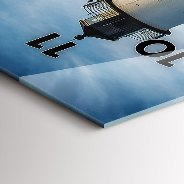 Zegar szklany pionowy Latarnia morska Annisquam