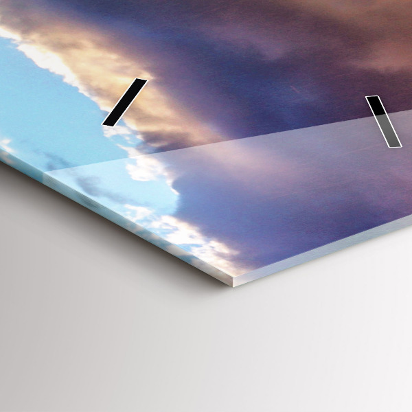 Zegar szklany pionowy Wodospad na Islandii