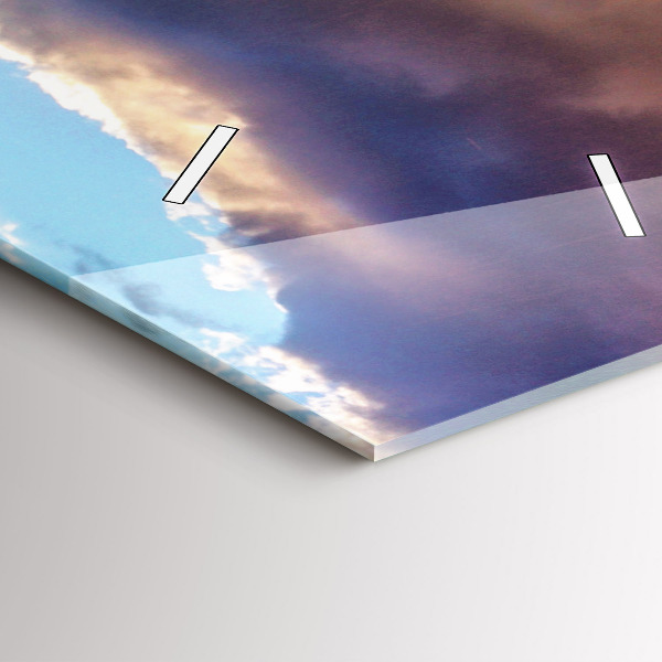 Zegar szklany pionowy Wodospad na Islandii