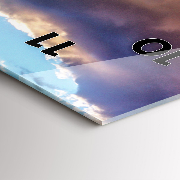 Zegar szklany pionowy Wodospad na Islandii