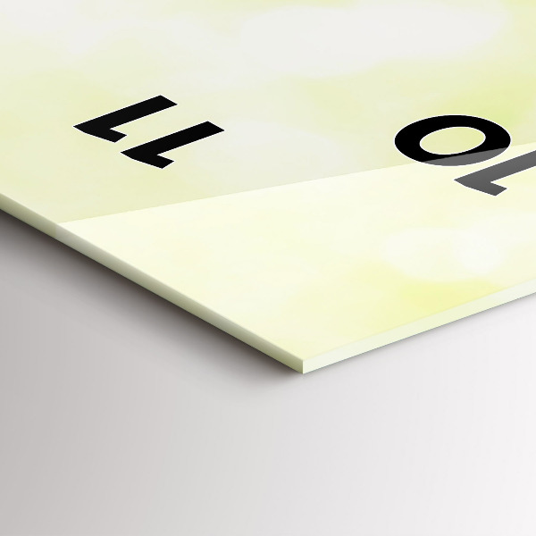 Zegar szklany pionowy Zielona trawa