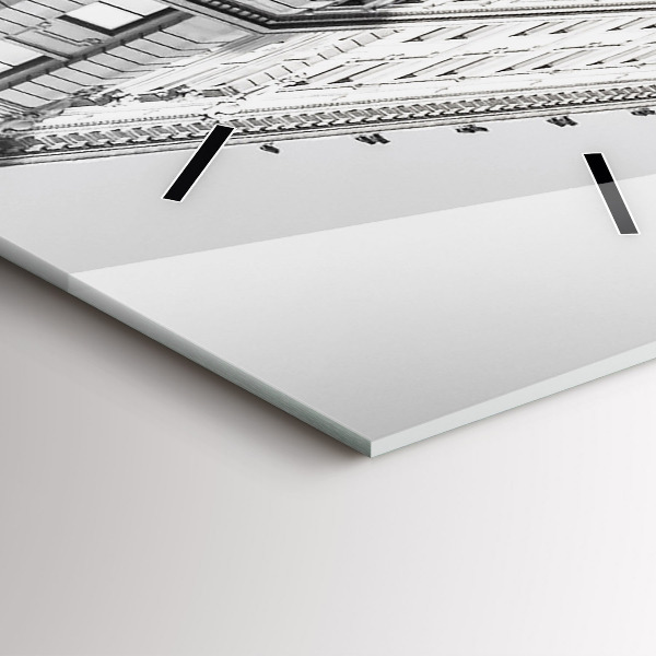 Zegar szklany pionowy Manhattan i taksówki