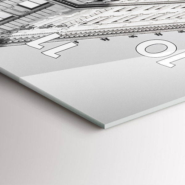 Zegar szklany pionowy Manhattan i taksówki