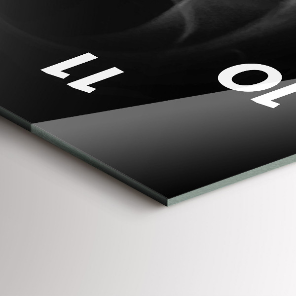 Zegar szklany pionowy Filiżanka kawy