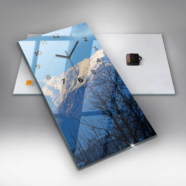 Zegar szklany pionowy Widok na góry