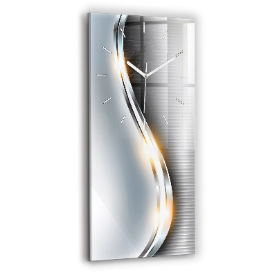 Zegar ścienny pionowy Metalowa abstrakcja