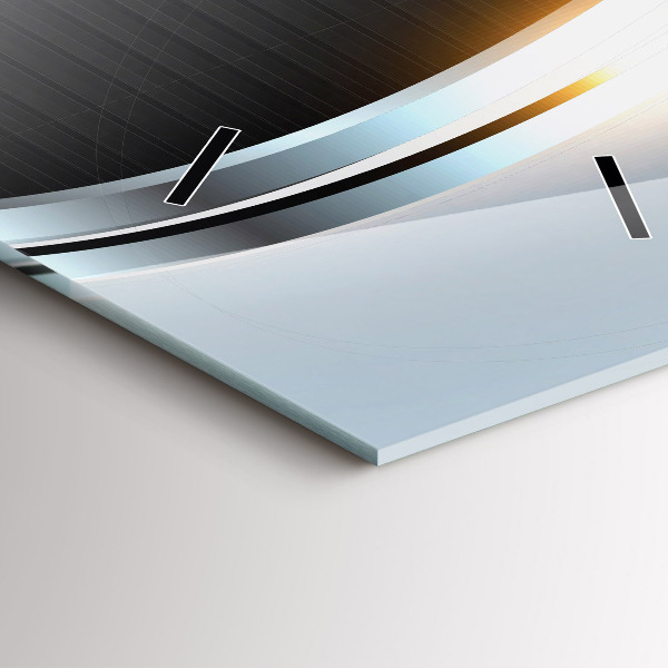 Zegar ścienny pionowy Metalowa abstrakcja