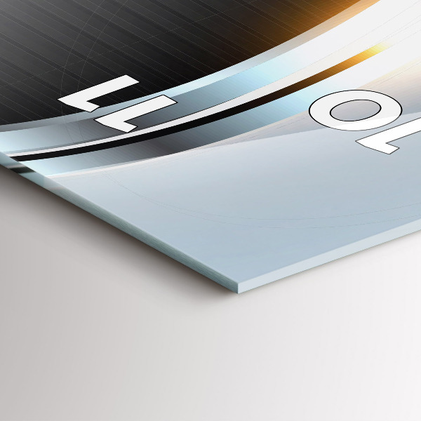 Zegar ścienny pionowy Metalowa abstrakcja