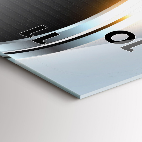 Zegar ścienny pionowy Metalowa abstrakcja