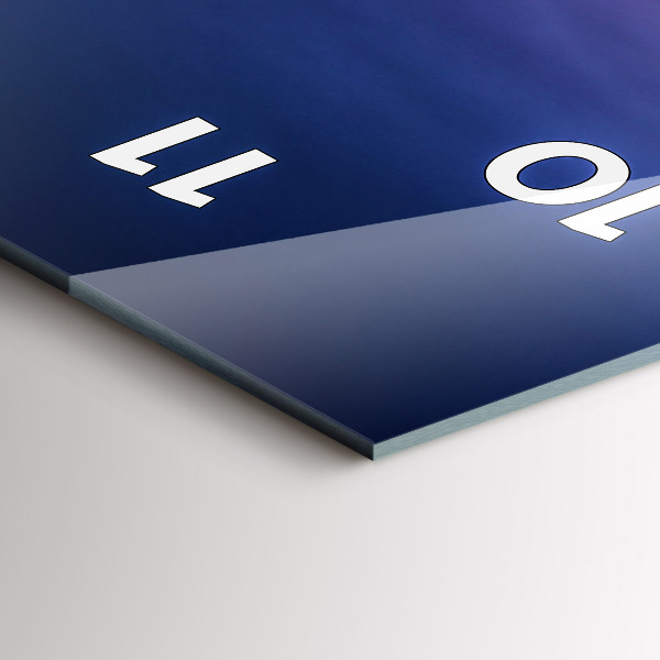 Zegar szklany pionowy Nowy Jork i zachód słońca