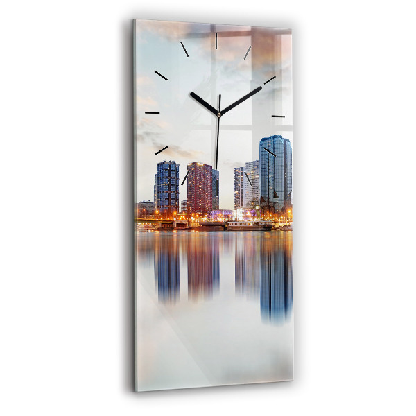 Zegar szklany pionowy Panorama z wieżą Eiffla