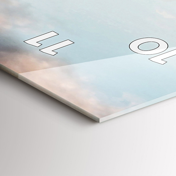 Zegar szklany pionowy Panorama z wieżą Eiffla