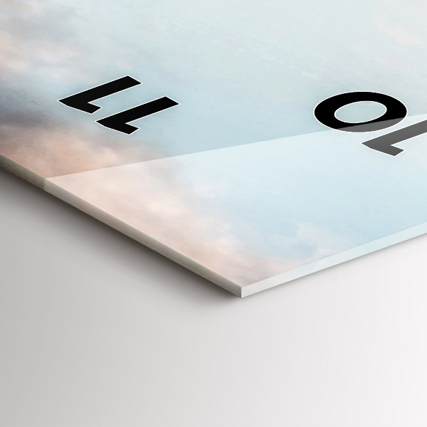 Zegar szklany pionowy Panorama z wieżą Eiffla