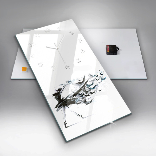 Zegar szklany pionowy Kobieta tańcząca balet