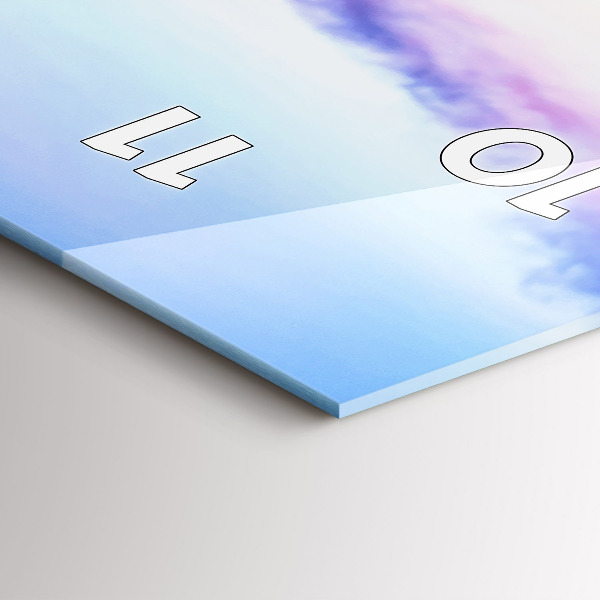 Zegar szklany pionowy Most w porcie wieczorem