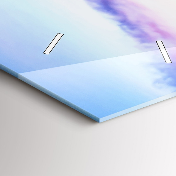 Zegar szklany pionowy Most w porcie wieczorem