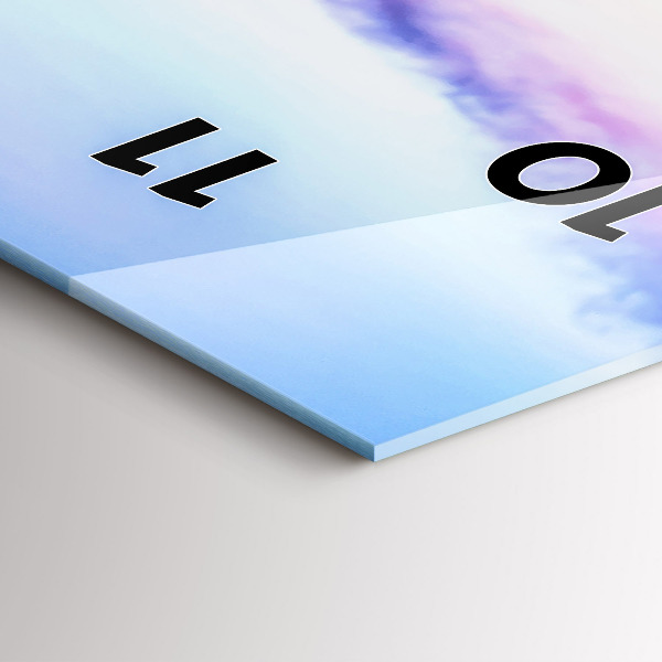 Zegar szklany pionowy Most w porcie wieczorem